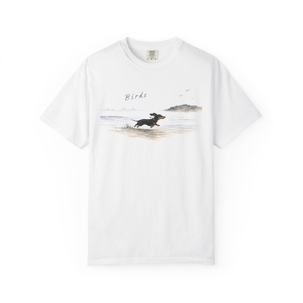 Dachshund Birds Beach T-Shirt