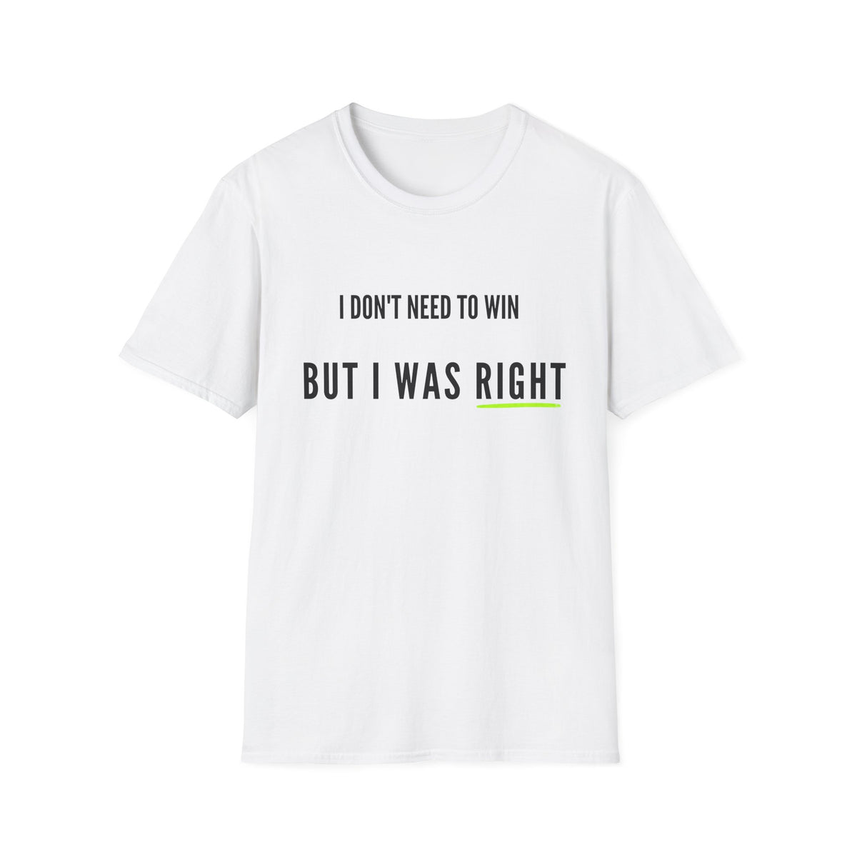 I Don't Need to Win But I Was Right T-Shirt